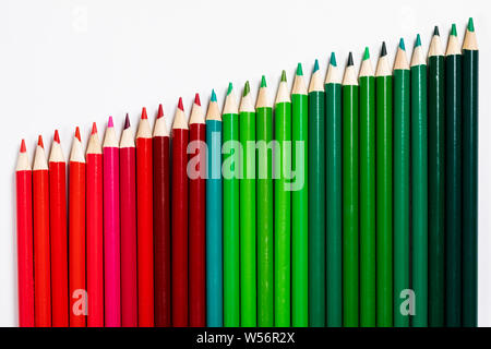 Buntstifte, business Grafik der Steigerung der Gewinne Stockfoto