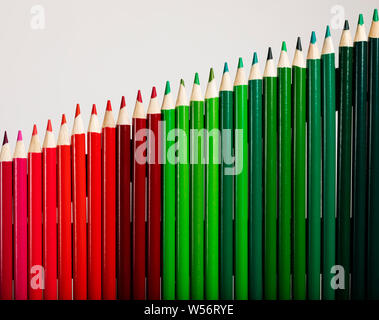 Buntstifte, business Grafik der Steigerung der Gewinne Stockfoto