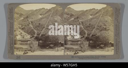 Neigt zu den Kupferminen, Metcalf, Arizona, Underwood und Underwood, 1903 Stockfoto