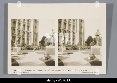 Statuen von Joseph und Hyrum Smith, Salt Lake City, Utah, USA, J. Dearden Holmes, 1920 - 1940 Stockfoto