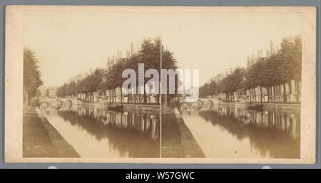 Heerengracht in der Nähe des Vijzelstr., Pieter Oosterhuis, 1852 - 1870 Stockfoto