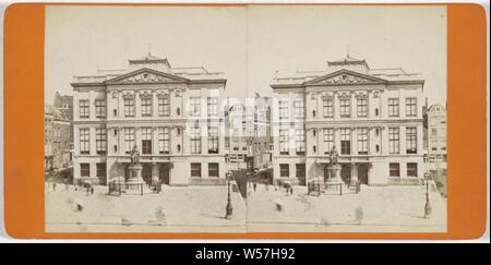 Blick auf den Van Hogendorpsplein mit Museum Boymans in Rotterdam. Für die Schieland Haus der Statue von Gijsbert Karel Graf von Hogendorp, Schielandshuis, anonym, C. 1867 - C. 1880 Stockfoto