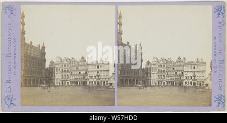 Brüssel, La Grande Place de l'Hotel de Ville, Jules Queval, 1860 - 1880 Stockfoto