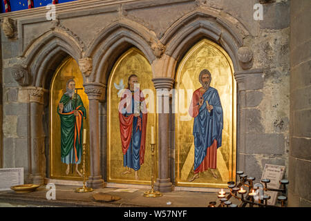 Schrein des Hl. David in St Davids Cathedral, Pembrokeshire, Wales, Großbritannien Stockfoto