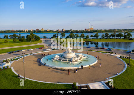 Detroit, Michigan - James Scott Gedenkbrunnen auf Belle Isle. Stockfoto