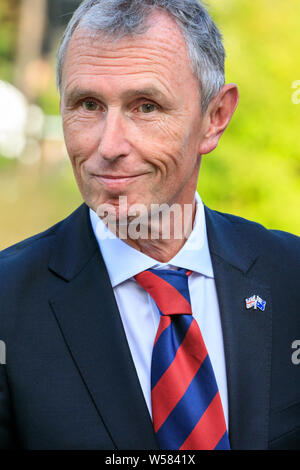 Nigel Evans, MP, britischen Konservativen Politiker, gemeinsame Executive Sekretär des Ausschusses 1922, Mitglied des Europäischen Parlaments für das Ribble Valley Stockfoto