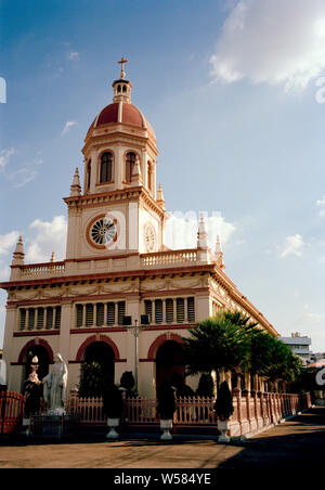 Die portugiesischen Santa Cruz Heilig Kreuz Kirche in Bangkok in Thailand in Südostasien im Fernen Osten. Reisen Stockfoto