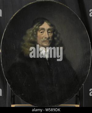 Portrait von Johan de Reus, Direktor der Rotterdamer Kammer der Niederländischen Ostindien-Kompanie, gewählt 1657, Portrait von Johan Abrahamsz.de Reus (Ca. 1598-1685), im Jahre 1657 gewählt. Büste in Oval auf der rechten Seite. Kopieren Sie nach dem Porträt von Nicolaes Maes in der National Gallery in London. Teil einer Reihe von Portraits der Gouverneure der Rotterdam Kammer des niederländischen East India Company, für die Neue ost-indischen Haus ab 1698 bei Boompjes in Rotterdam, Rotterdam, Dutch East India Company, Johan Abrahamsz. Der Riese, Pieter Van der Werff, 1695-1722, Leinwand, Ölfarbe (Lack), h 82 cm x W 68 Stockfoto