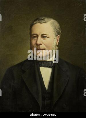 Portrait von Pieter Hendrik van Gelder (1822-1883), J. Ephraim, Niederlande, 1887, Leinwand, Ölfarbe (Lack), h 66,7 cm x W 52,3 cm x T 3,1 cm h 75,3 cm x W 60,9 cm x T 10 cm Stockfoto