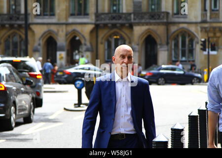 LORD ADONIS DARGESTELLT IN WESTMINSTER AM 24. JULI 2019. BARON ADONIS-PC. Labour Party. Labour Party MP IN DER Tony Blair und Gordon BROWN REGIERUNG. Die britischen Politiker. Großbritannien Politik. Journalisten. Stockfoto
