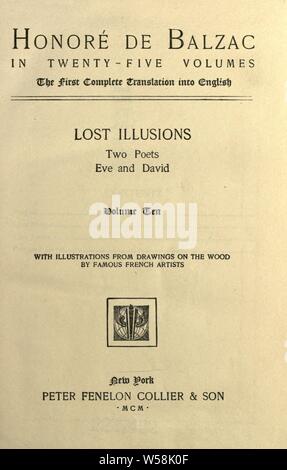 Honoré de Balzac in 25 Bänden: die erste vollständige Übersetzung in Englisch, mit Illustrationen von Zeichnungen auf den Wald von berühmten französischen Künstler: Balzac, Honoré de, 1799-1850 Stockfoto