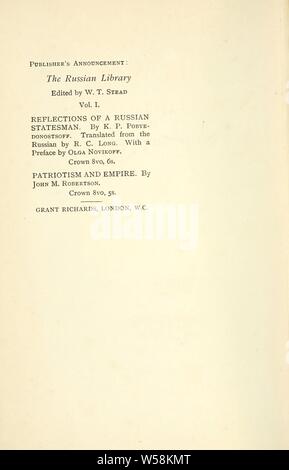 Krieg ist jetzt unmöglich? Eine Übersicht der Krieg der Zukunft in ihren technischen, wirtschaftlichen&amp; politische Beziehungen: Bloch, Iwan Stanislawowitsch, 1836-1902 Stockfoto