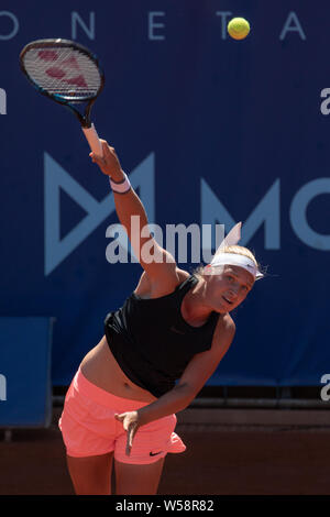 Prag, Tschechische Republik, 25. Juli 2019. Johana Markova (CZE) beim Spiel gegen Tereza Martincova (CZE) im Vorteil Autos Prag Open 2019 Stockfoto