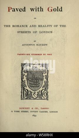 Gepflastert mit Gold; oder, die Romantik und Realität der Straßen von London. 26 Radierungen von Phiz [pseud.]: Mayhew, Augustus Septimus, 1826-1875 Stockfoto