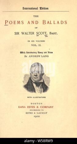 Die Gedichte und Balladen von Sir Walter Scott: Scott, Walter, Sir, 1771-1832 Stockfoto