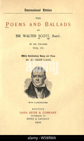 Die Gedichte und Balladen von Sir Walter Scott: Scott, Walter, Sir, 1771-1832 Stockfoto