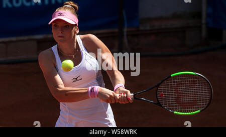 Prag, Tschechische Republik, 25. Juli 2019. Tereza Martincova (CZE) beim Spiel gegen Johana Markova (CZE) im Vorteil Autos Prag Open 2019 Stockfoto