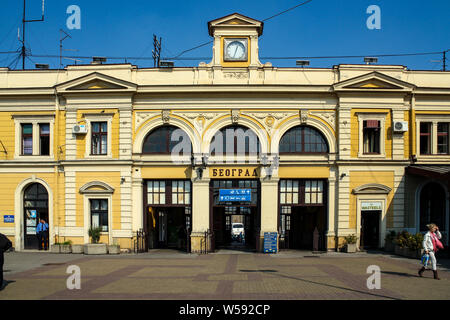 Belgrad/Serbien - 15. Oktober 2013: Belgrad Zentrum Bahnhof Stockfoto