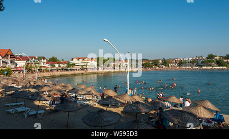 KANDIRA, Kocaeli, Türkei, Kerpe Strand, 23. Juli 2019; touristische Stadt an der Küste des Schwarzen Meeres. Die kocaeli beliebteste Strand. Ideal für Touristen für Summ Stockfoto