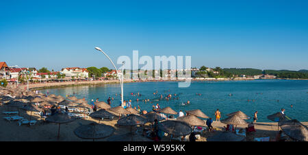 KANDIRA, Kocaeli, Türkei, Kerpe Strand, 23. Juli 2019; touristische Stadt an der Küste des Schwarzen Meeres. Die kocaeli beliebteste Strand. Ideal für Touristen für Summ Stockfoto