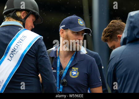 Hickstead, Vereinigtes Königreich. 26. Juli, 2019. Preisgekrönte schwedische Team Mitglieder an der Longines FEI Jumping Nations Cup von Großbritannien. Kredit Elli Birke/SIP-Foto Agentur/Alamy leben Nachrichten. Stockfoto