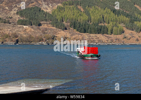 Glenachulish-Welten letzte Manueller Plattenspieler Fähre Stockfoto