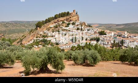 Vista del Pueblo de Montefrío desde un-Mirador, Granada (España) Stockfoto