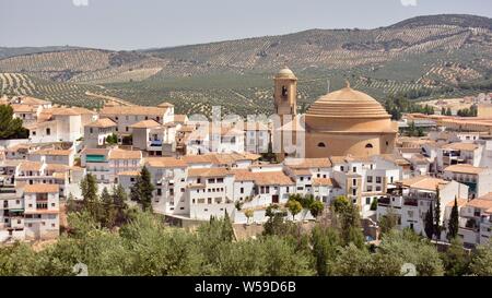 Vista del Pueblo de Montefrío desde un-Mirador, Granada (España) Stockfoto