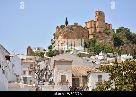 Vista del Pueblo de Montefrío desde un-Mirador, Granada (España) Stockfoto