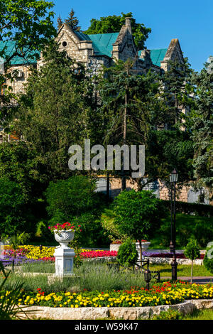 Park 'Blumen - Garten" - eine der schönsten und beliebtesten Plätze der Ortschaft Pyatigorsk im nördlichen Kaukasus in Russland, im Jahre 1828 gegründet. Stockfoto