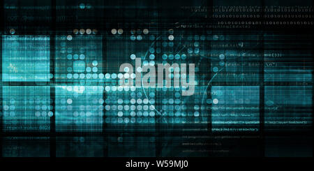 Daten Wissenschaft mit Punkten von Informationen Analyse Stockfoto