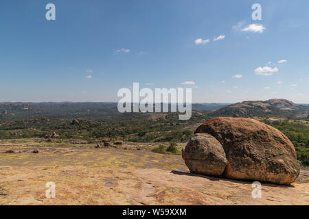 Ein Blick auf die Matobo National Park von der Welt sehen. Stockfoto