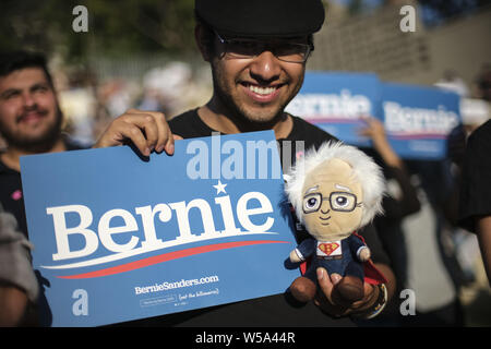 Juli 26, 2019: Bernie Sanders spricht auf der Kundgebung in Santa Monica High School in Santa Monica, CA (Credit Bild: © Jason Ryan/ZUMA Draht) Stockfoto