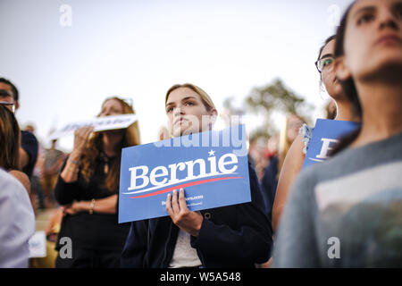 Juli 26, 2019: Bernie Sanders spricht auf der Kundgebung in Santa Monica High School in Santa Monica, CA Credit: Jason Ryan/ZUMA Draht/Alamy leben Nachrichten Stockfoto