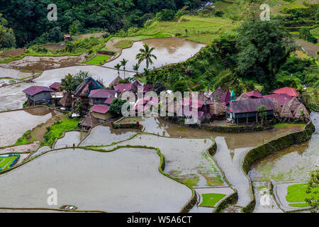 Bangaan Dorf in der Nähe von Banaue, Luzon, Philippinen Stockfoto