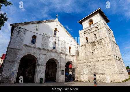 Das Äußere der Baclayon Kirche, Baclayon, Bohol, Philippinen Stockfoto