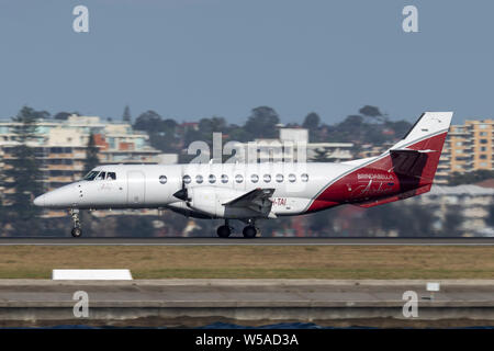 Brindabella Airlines British Aerospace Jetstream 4101 (Jetstream 41) VH-TAI auf der Start- und Landebahn am Flughafen Sydney. Stockfoto