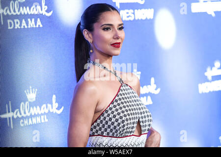 BEVERLY HILLS, LOS ANGELES, Kalifornien, USA - 26. Juli: Roselyn Sanchez kommt an der Hallmark Channel und Markenzeichen Filme und Geheimnisse Sommer 2019 TCA Presse Tour Veranstaltung in einem Privathaus am 26 Juli, 2019 in Beverly Hills, Los Angeles, Kalifornien, Vereinigte Staaten. (Foto von Xavier Collin/Image Press Agency) Stockfoto