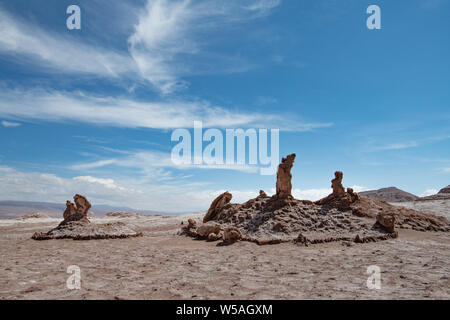 Verwitterter Fels Säulen in der Atacama Wüste in Chile Stockfoto