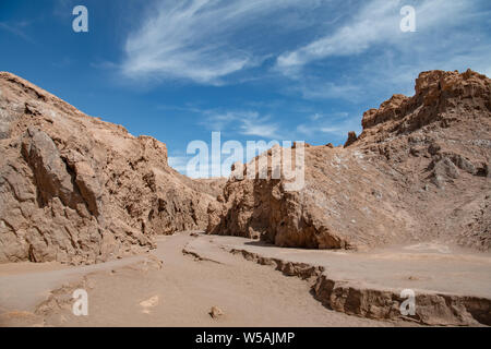 Bis alten Flussbett in den trockenen Atacama Wüste getrocknet, Chile Stockfoto