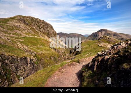 Der Leiter des Piers Gill unter Lingmell fiel Stockfoto