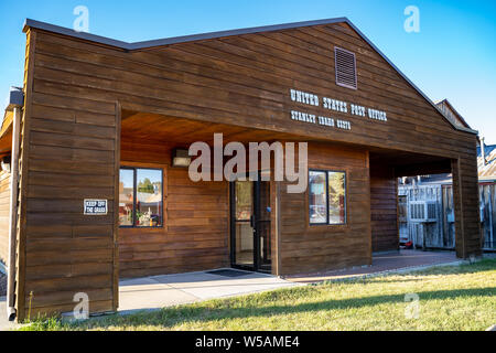 Stanley, Idaho - Juli 1, 2019: Äußere des United States Post Office für die kleinen, ländlichen Idaho Stadt Stockfoto