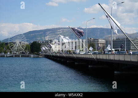 Pont du Mont Blanc, Genf, Schweiz Stockfoto