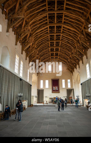 Innenraum der Großen Halle innerhalb von Stirling Castle, Schottland, Großbritannien Stockfoto