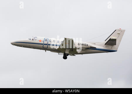 Spanische Marine Cessna Citatio am2019 Royal International Air Tattoo in Fairford RAF erfasst. Stockfoto