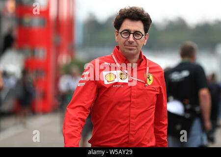 Hockenheimring, Hockenheim, Deutschland. 27. Juli, 2019. Mercedes-Benz Formel 1 Grand Prix von Deutschland; Qualifikation; Mattia Binotto Credit: Aktion plus Sport/Alamy leben Nachrichten Stockfoto