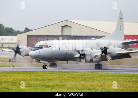 Deutsche Marine P-3C Orion an der 2019 Royal International Air Tattoo in Fairford RAF erfasst. Stockfoto