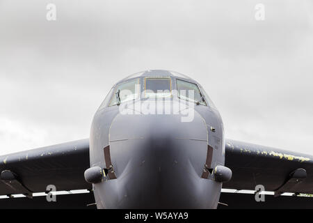 USAF Global Strike Command B-52H im 2019 Royal International Air Tattoo in Fairford RAF erfasst. Stockfoto