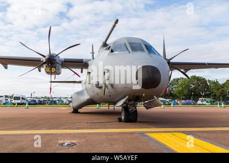 Finnische Luftwaffe C 295 M am 2019 Royal International Air Tattoo in Fairford RAF erfasst. Stockfoto