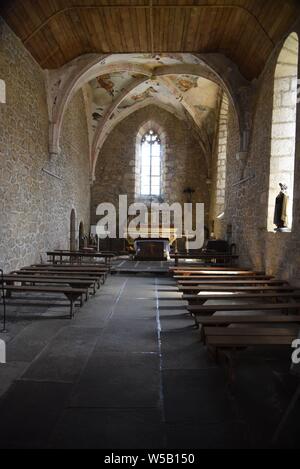 Maisonnisses in der Creuse Departement in der Nouvelle-Aquitaine Region in Frankreich. Die Kirche Saint-Jean-Baptiste. Stockfoto